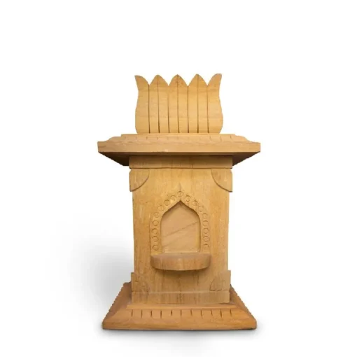 Elegant Tulsi Pot in Teak Gold - Image 6