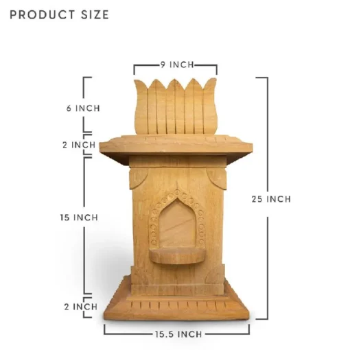 Elegant Tulsi Pot in Teak Gold - Image 5