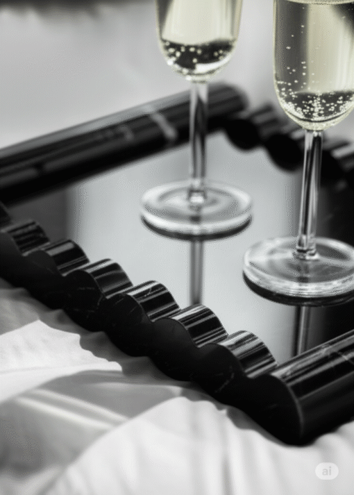 Luxury Black Marble Serving Tray - Image 3