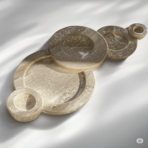 Luxury Decorative Multi-Circle Stone Marble Tray - Image 2
