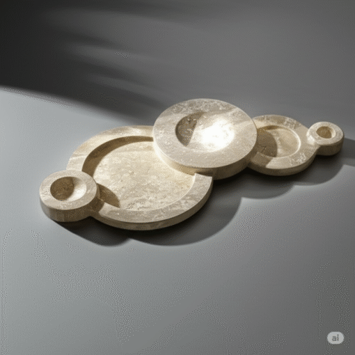 Luxury Decorative Multi-Circle Stone Marble Tray - Image 5