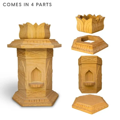 Teakwood Stone Tulsi Pot - Image 6