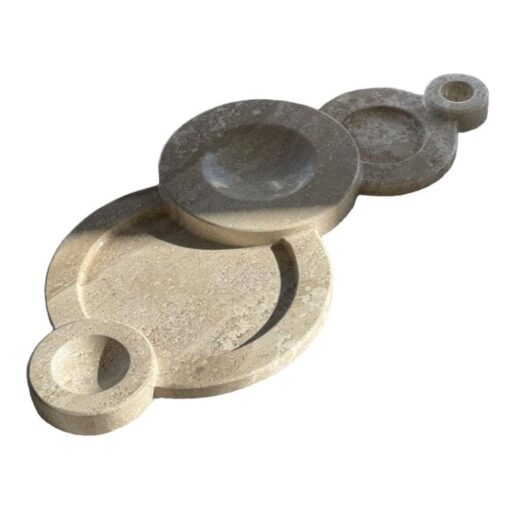 Luxury Decorative Multi-Circle Stone Marble Tray - Image 4