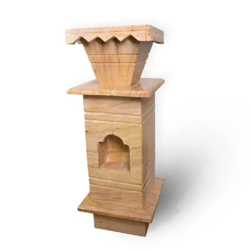 Brown Forest Marble Tulsi Pot - Image 4