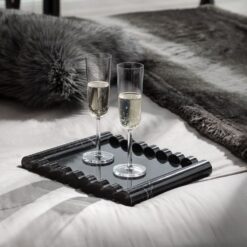 12x12 Inch Black Marble Tray – Handcrafted Stone Serving Tray for Home, Gifting & Decor – 18mm Thick | Chisel and Stone