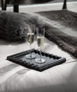 12x12 Inch Black Marble Tray – Handcrafted Stone Serving Tray for Home, Gifting & Decor – 18mm Thick | Chisel and Stone