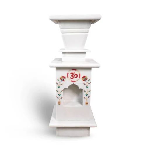 Traditional Inlay White Tulsi Pot - Image 3