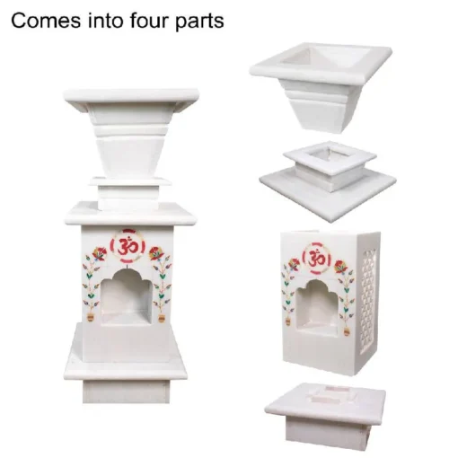 Traditional Inlay White Tulsi Pot - Image 6
