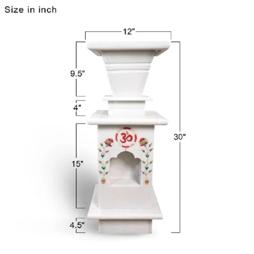 Traditional Inlay White Tulsi Pot - Image 7