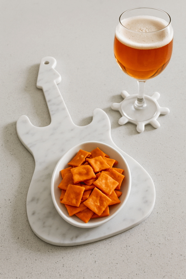 White Marble Guitar-Shaped Chopping Board - Image 3