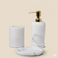 Premium Statuario Stone Bathroom Set