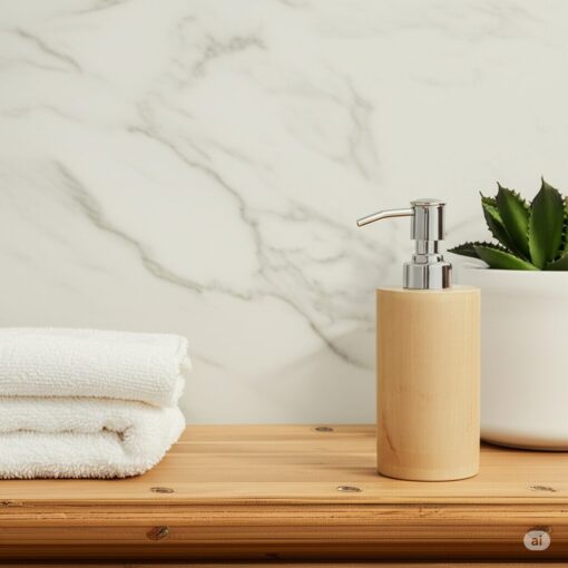Luxury Botticino Stone Marble Soap Dispenser - Image 3