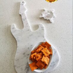 White Marble Guitar-Shaped Chopping Board