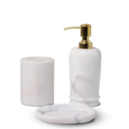 Premium Statuario Stone Bathroom Set - Image 3