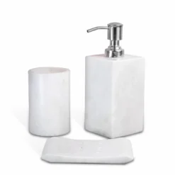 Luxury White Marble Bathroom Set
