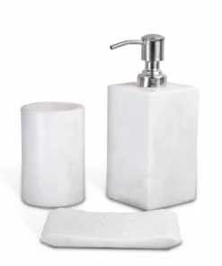 Luxury Bathware White Marble Bathroom Set