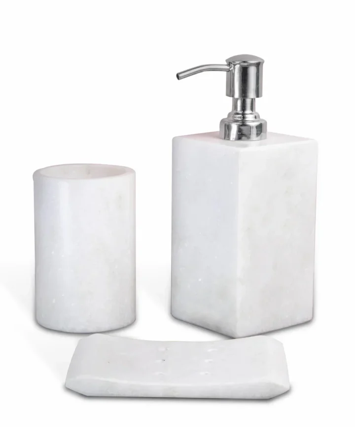 Luxury White Marble Bathroom Set