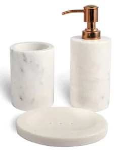 Luxury Wonder White Marble Bathroom Set