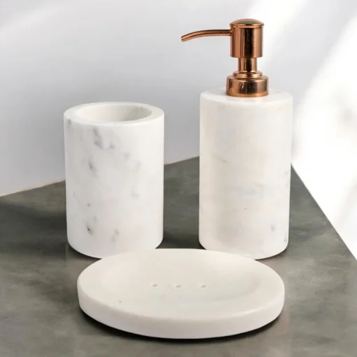 Luxury Wonder White Marble Bathroom Set - Image 3