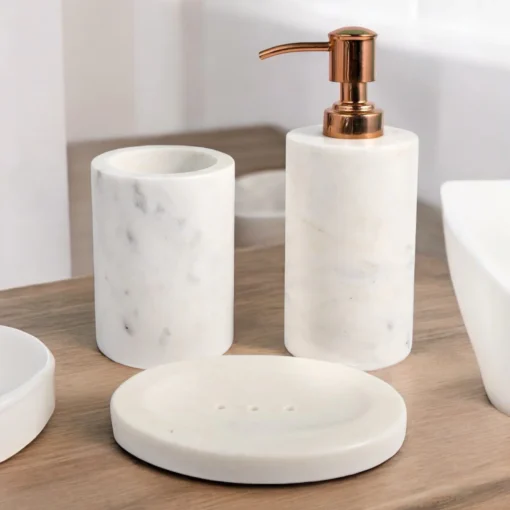 Luxury Wonder White Marble Bathroom Set - Image 2