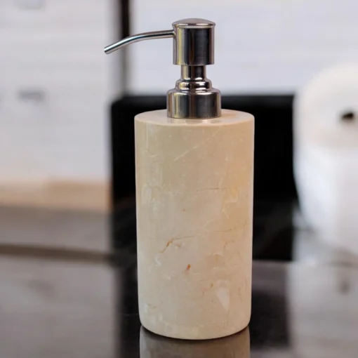 Luxury Botticino Stone Marble Soap Dispenser - Image 2