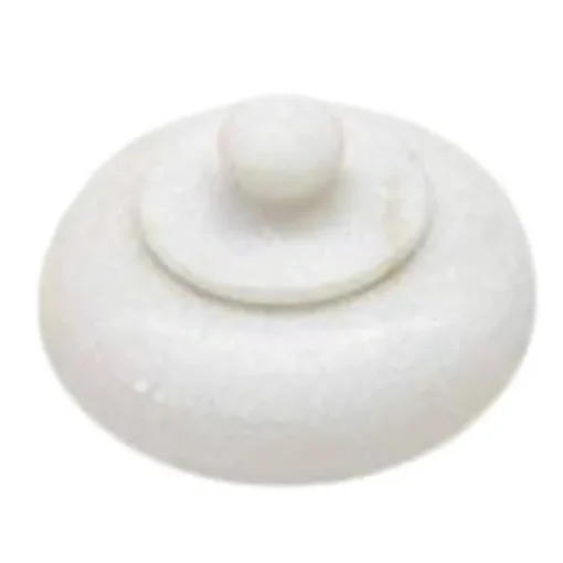 Traditional White Marble Kumkum Box - Image 5