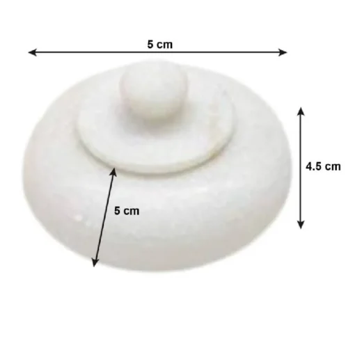 Traditional White Marble Kumkum Box - Image 3