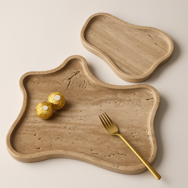 Premium Travertine Stone Serving Tray - Image 2