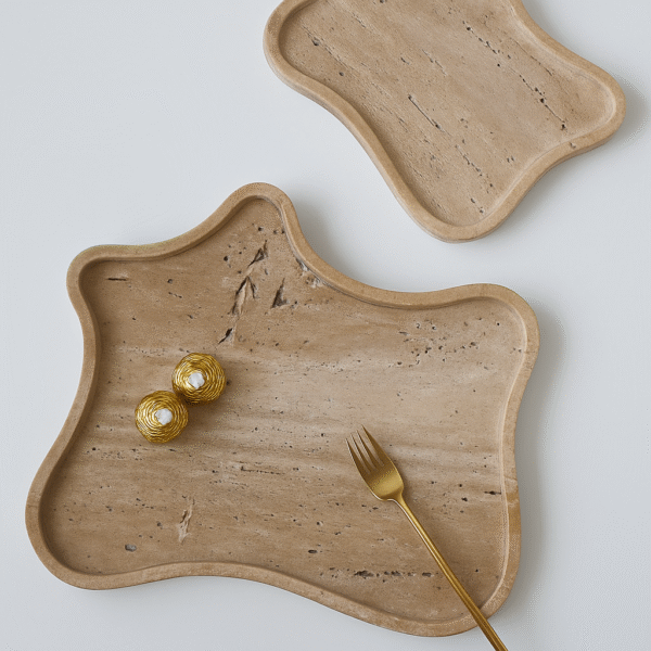 Premium Travertine Stone Serving Tray
