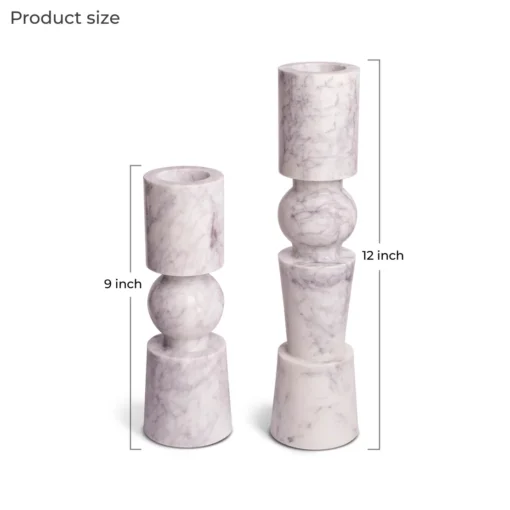 Wondor White Marble Candle Holder - Image 3