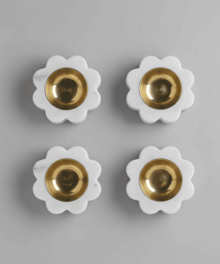 The Udaipur Daisy Marble Diya