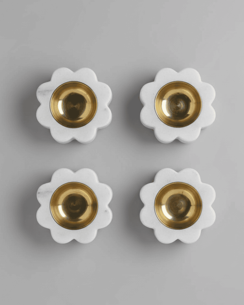 The Udaipur Daisy Marble Diya