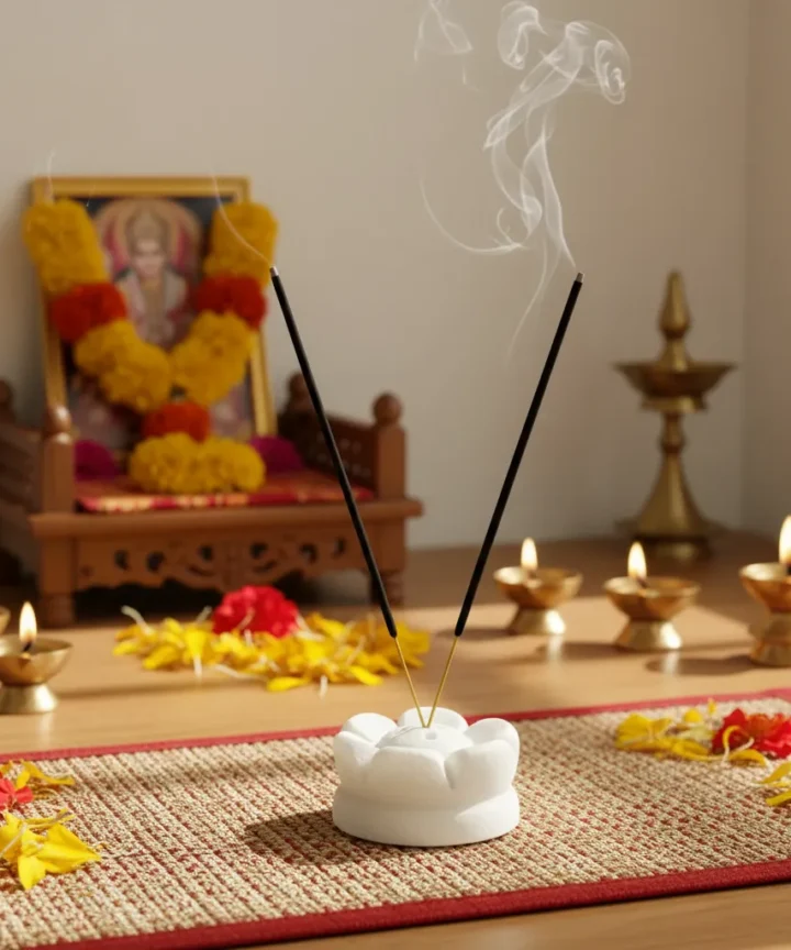 Lotus Marble Incense Stick Holder