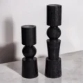 Marble Candle Holder ( Modern Black )