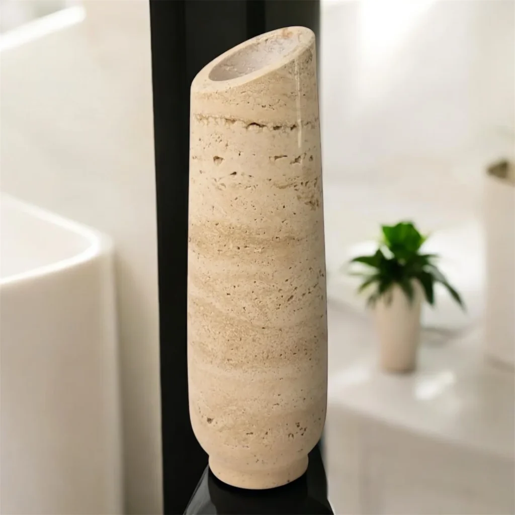 Travertine Marble Flower Vase
