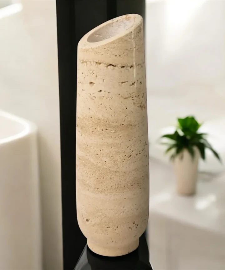Travertine Marble Flower Vase