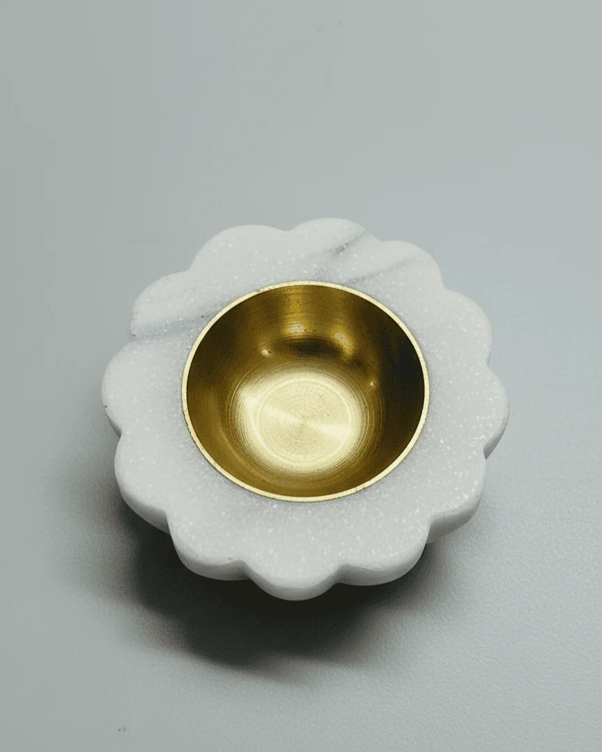 Udaipur Flora |  Hand Carved Marble Diya