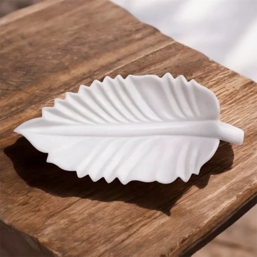 White Marble Leaf Urli Bowl - Image 2