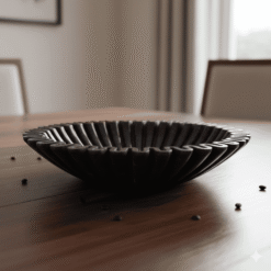 Black Scalloped Marble Urli