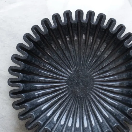 Black Scalloped Marble Urli - Image 5